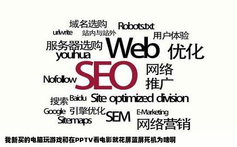 我新买的电脑玩游戏和在PPTV看电影就花屏蓝屏死机为啥啊