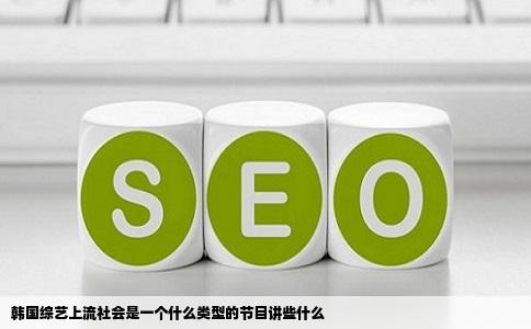 韩国综艺上流社会是一个什么类型的节目讲些什么