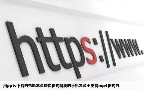 用pptv下载的电影怎么转换格式啊我的手机怎么不支持mp4格式的