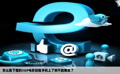 怎么我下载的3GP电影到我手机上了就不能播放了