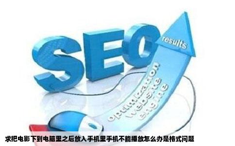 求把电影下到电脑里之后放入手机里手机不能播放怎么办是格式问题