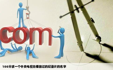 100分求一个中央电视台播放过的纪录片的名字