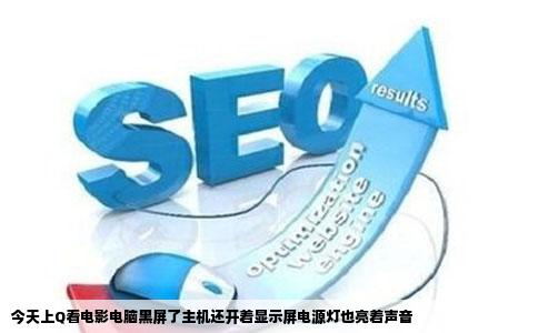 今天上Q看电影电脑黑屏了主机还开着显示屏电源灯也亮着声音